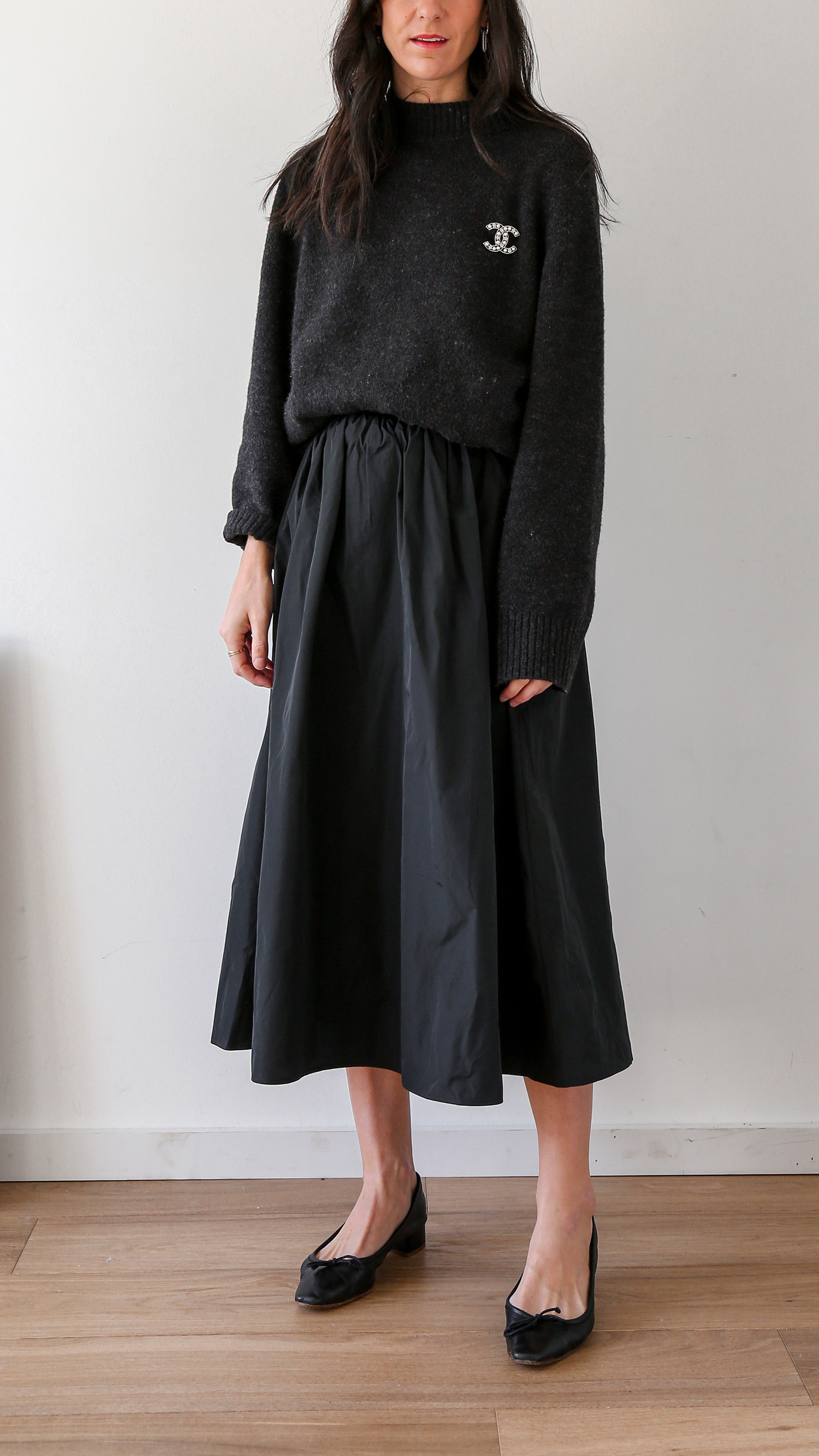 Arket Taffeta Midi Skirt review 1185336-001