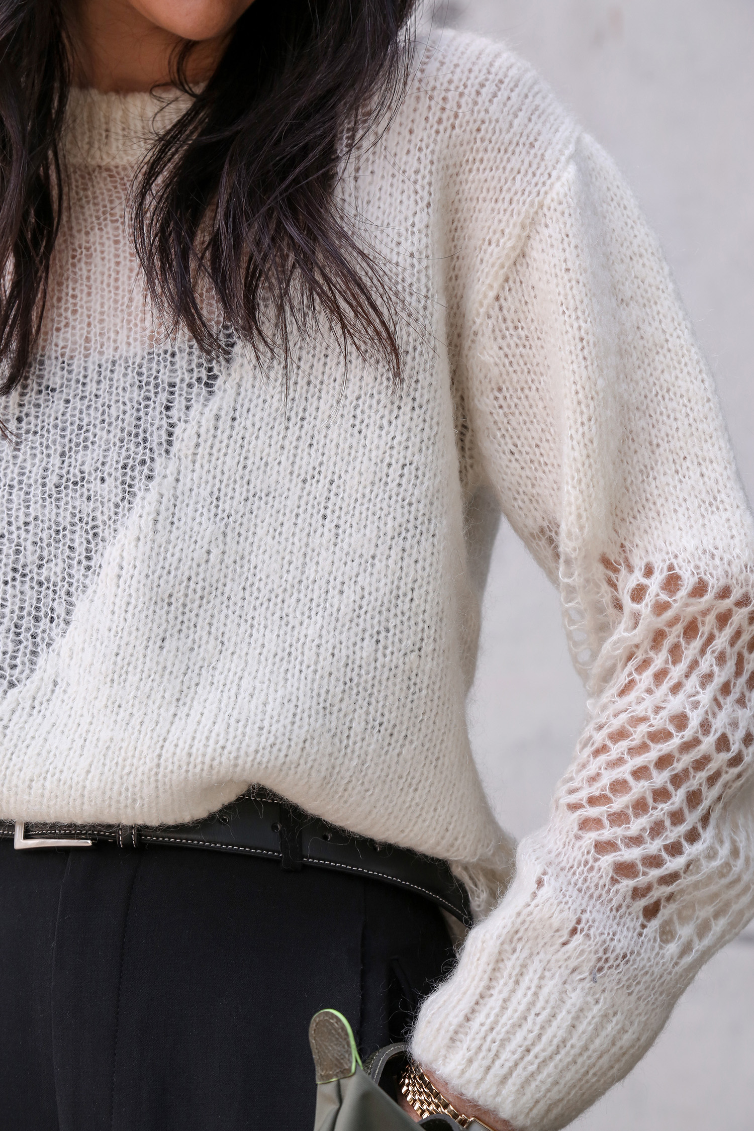 Mohair knit minimalist style