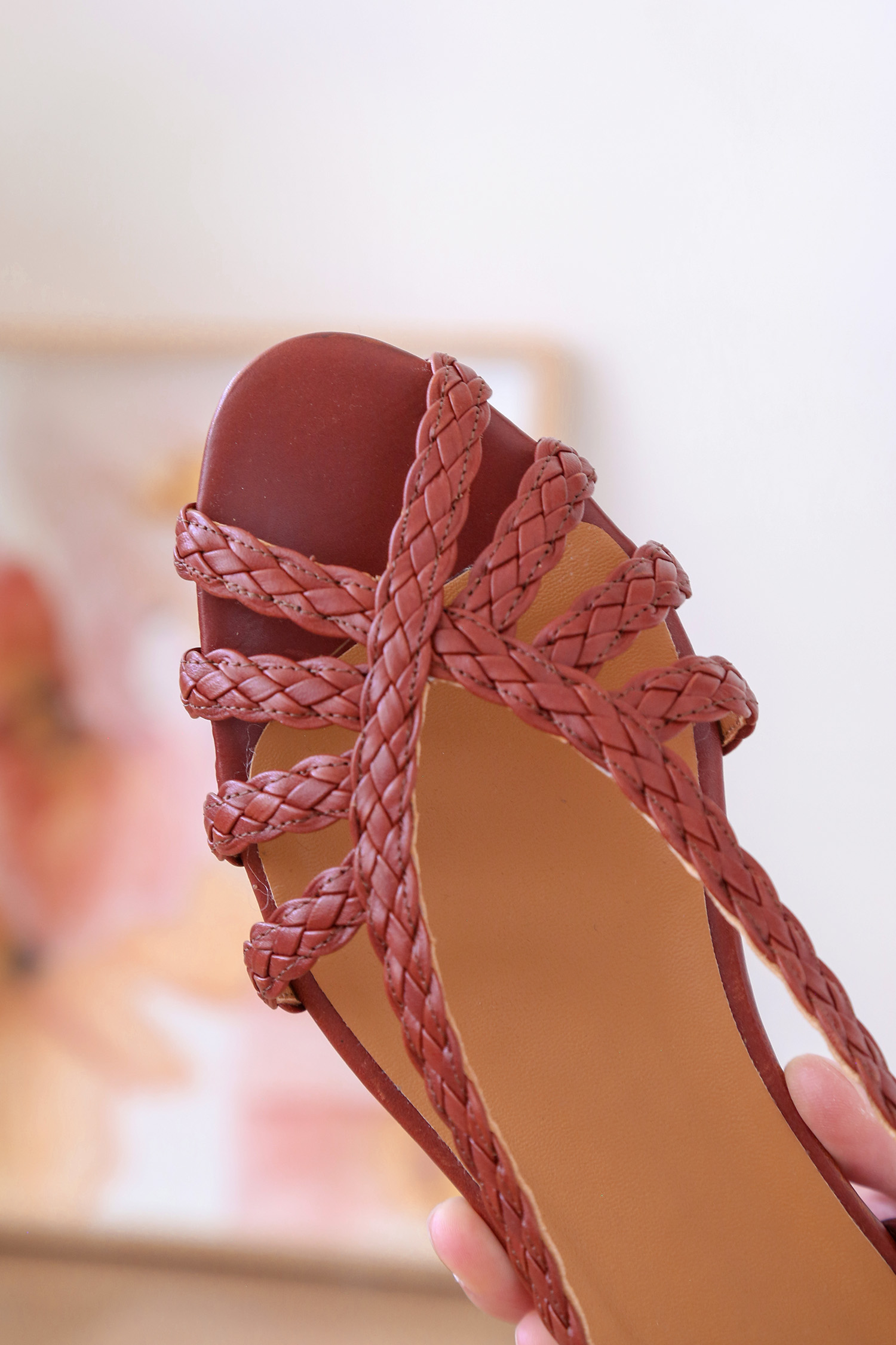Woven leather straps